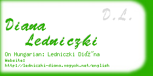 diana ledniczki business card